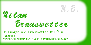 milan brauswetter business card